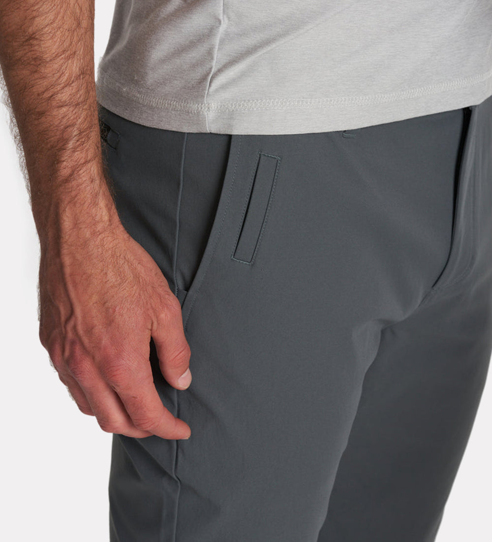 Men's regular cotton blend pants