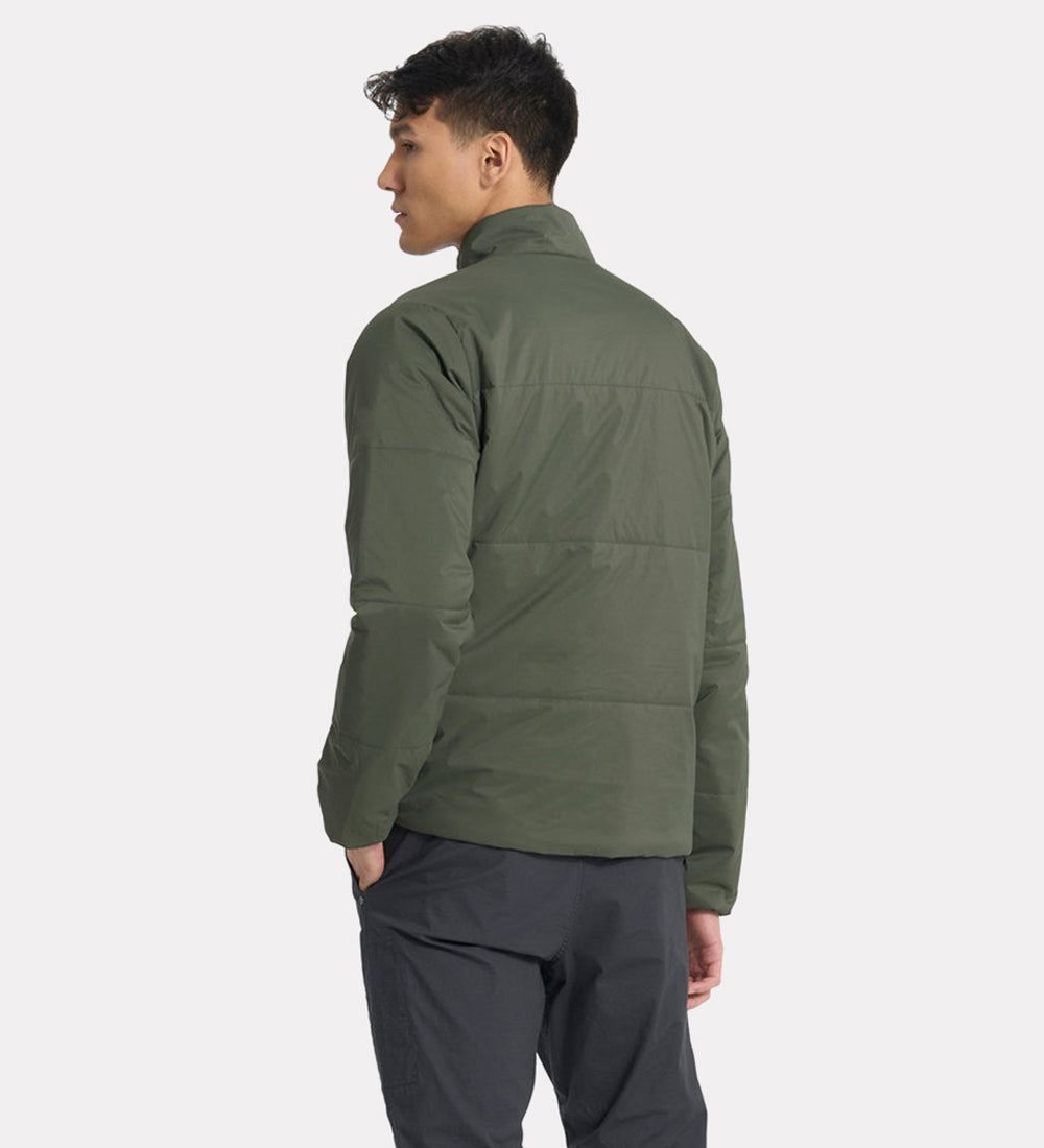 Men's solid quilted jacket