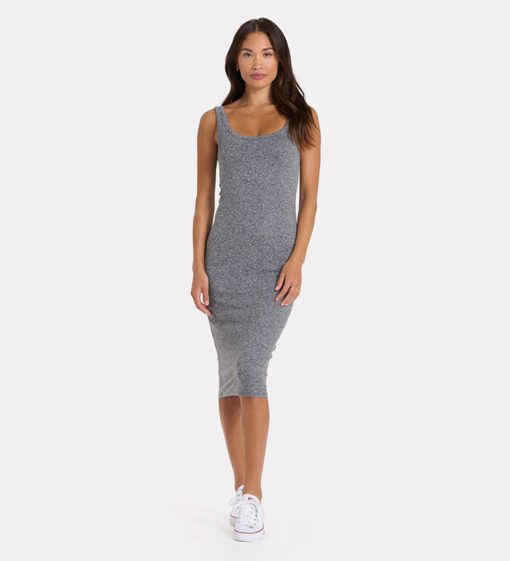Women's solid midi dress