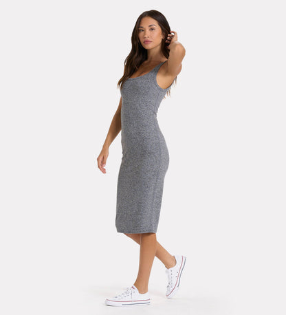 Women's solid midi dress