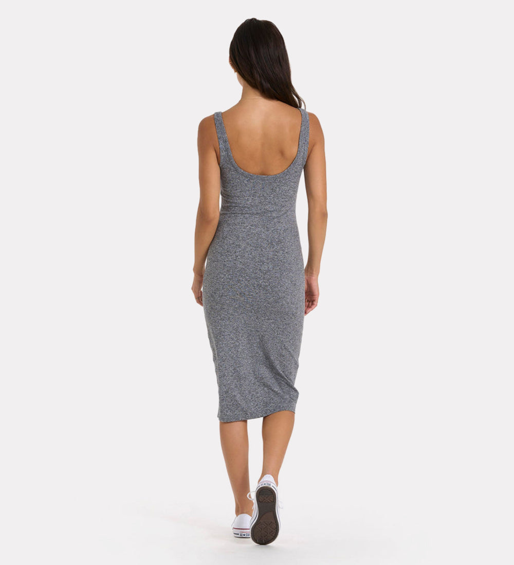 Women's solid midi dress