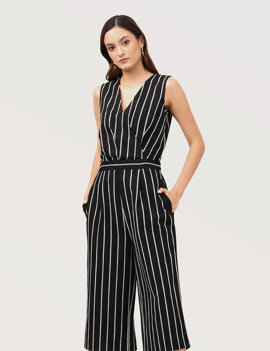 Casual Striped Jumpsuit