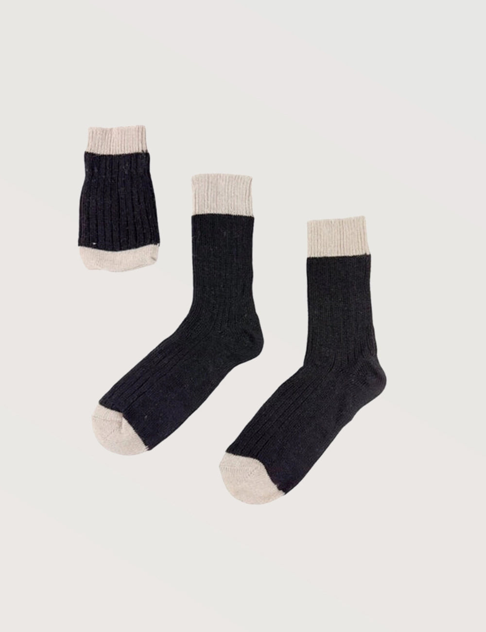 Unisex Ribbed Crew Socks