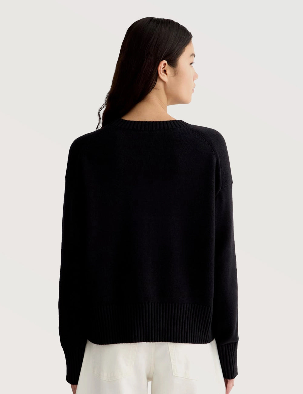 Soft Ribbed Crew Sweater