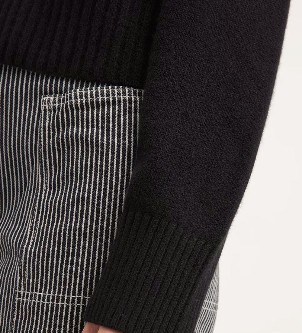 Textured pullover with drop sleeves