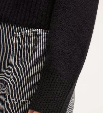 Textured pullover with drop sleeves