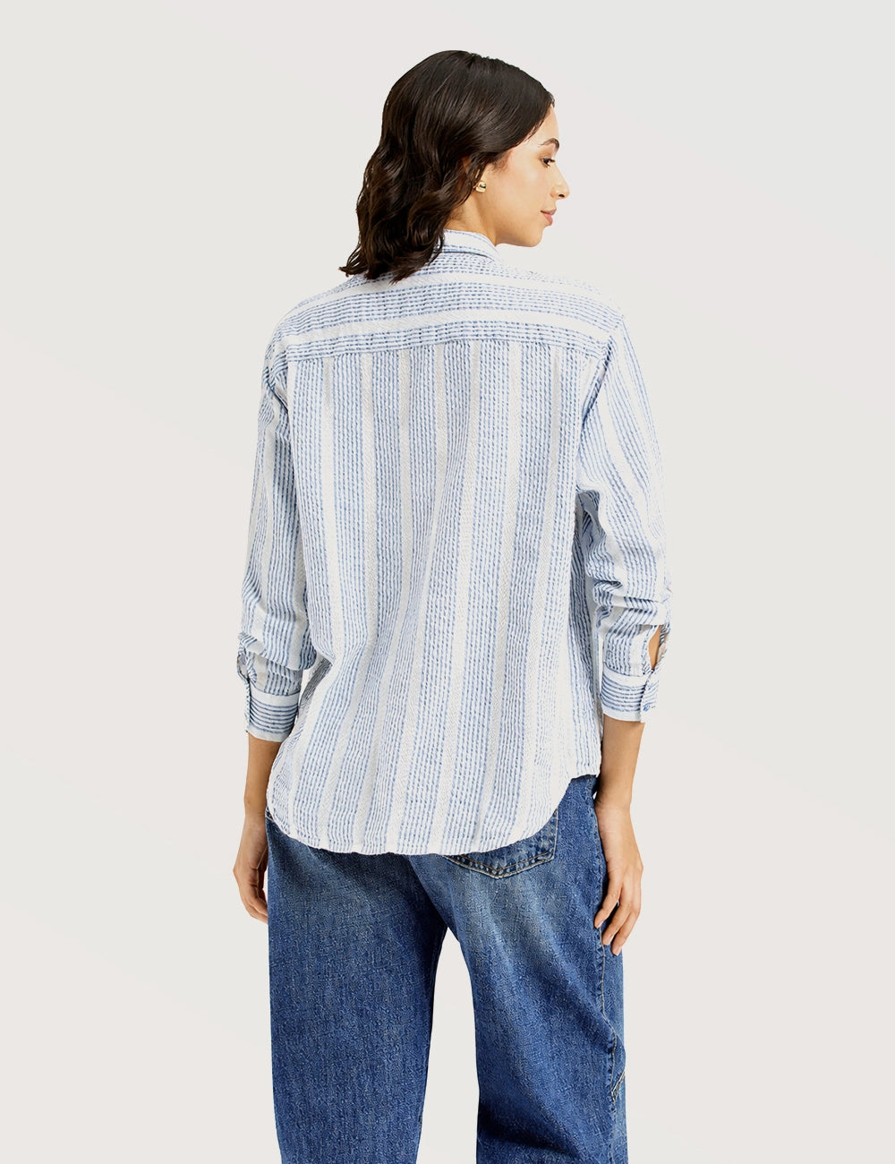 Vertical Stripe Casual Shirt