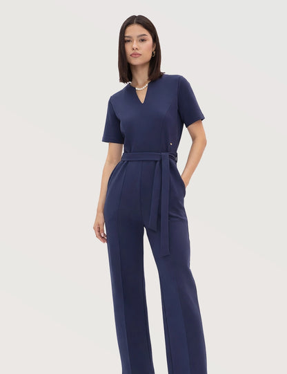 Structured Belted Jumpsuit