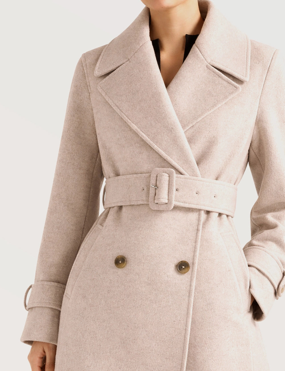 Belted Double Breasted Coat