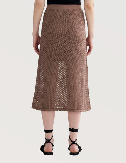 Textured Knit Midi Skirt