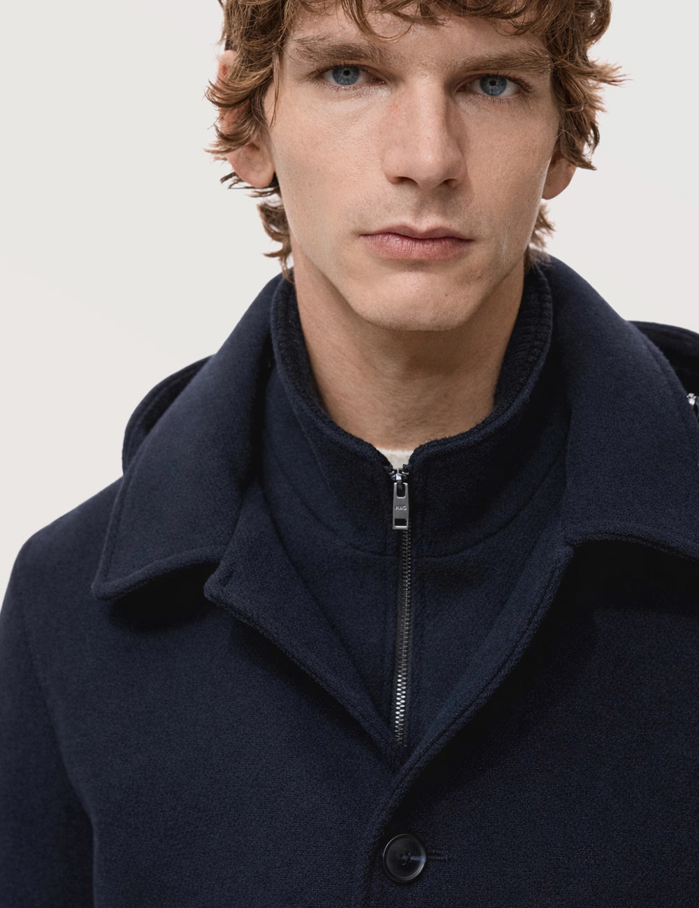 Slim-fit Hooded Wool Coat