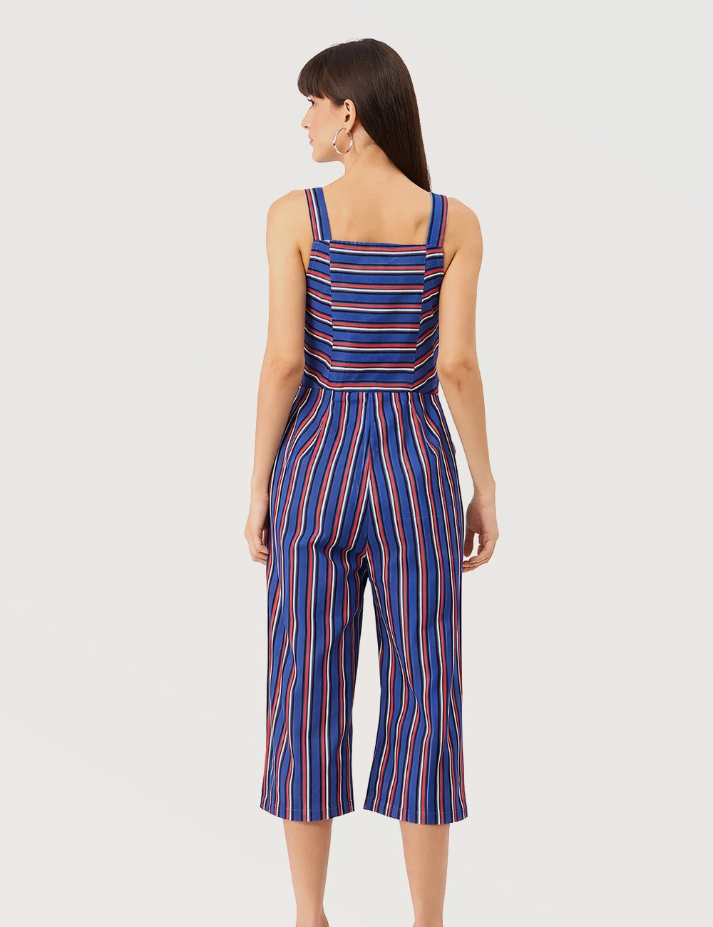 Striped Sleeveless Jumpsuit