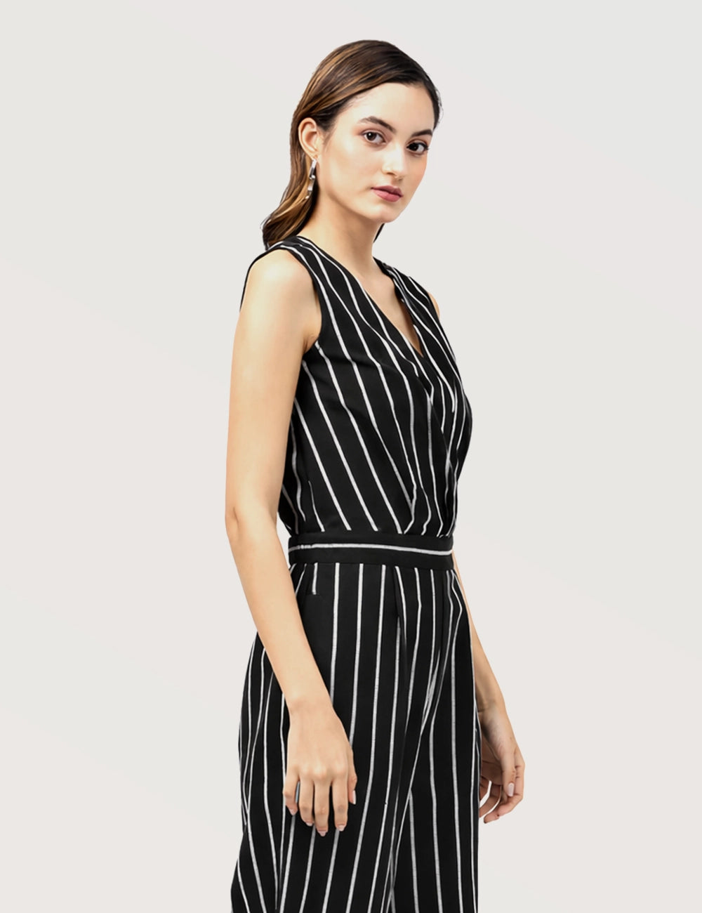 Casual Striped Jumpsuit