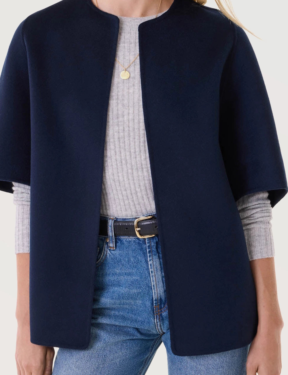 Relaxed Open Front Jacket