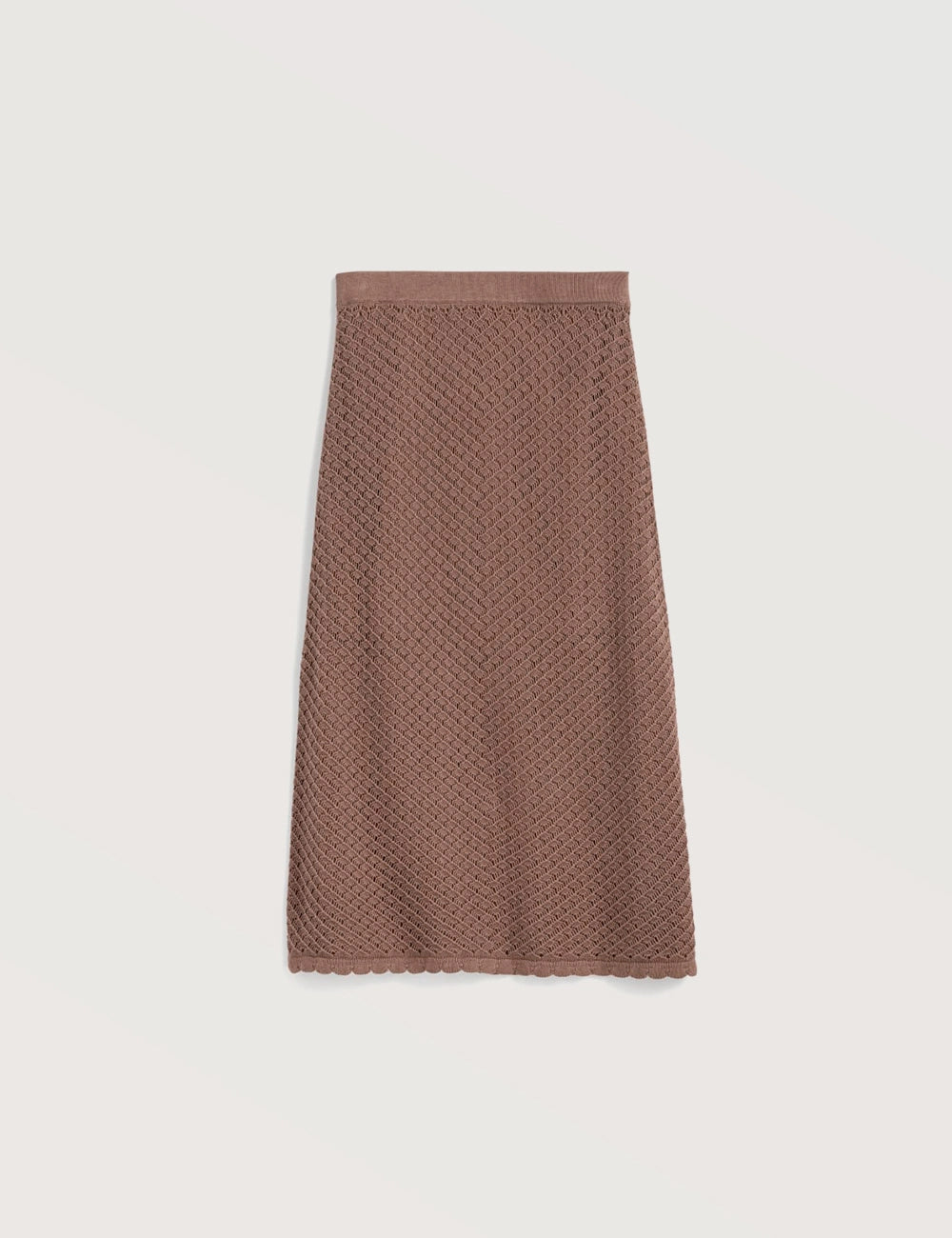 Textured Knit Midi Skirt