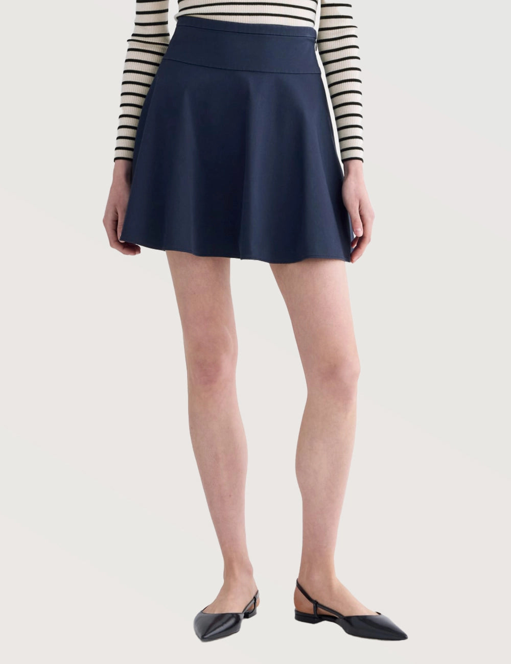 High-waist Flared Skirt