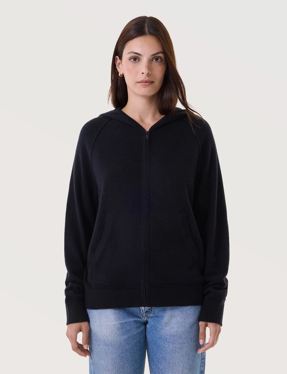 Casual Zip Hooded Cardigan