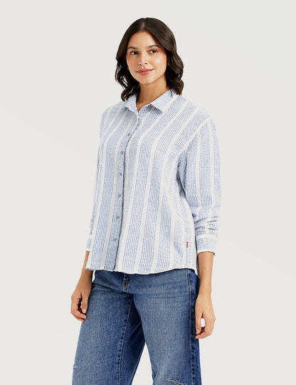 Vertical Stripe Casual Shirt