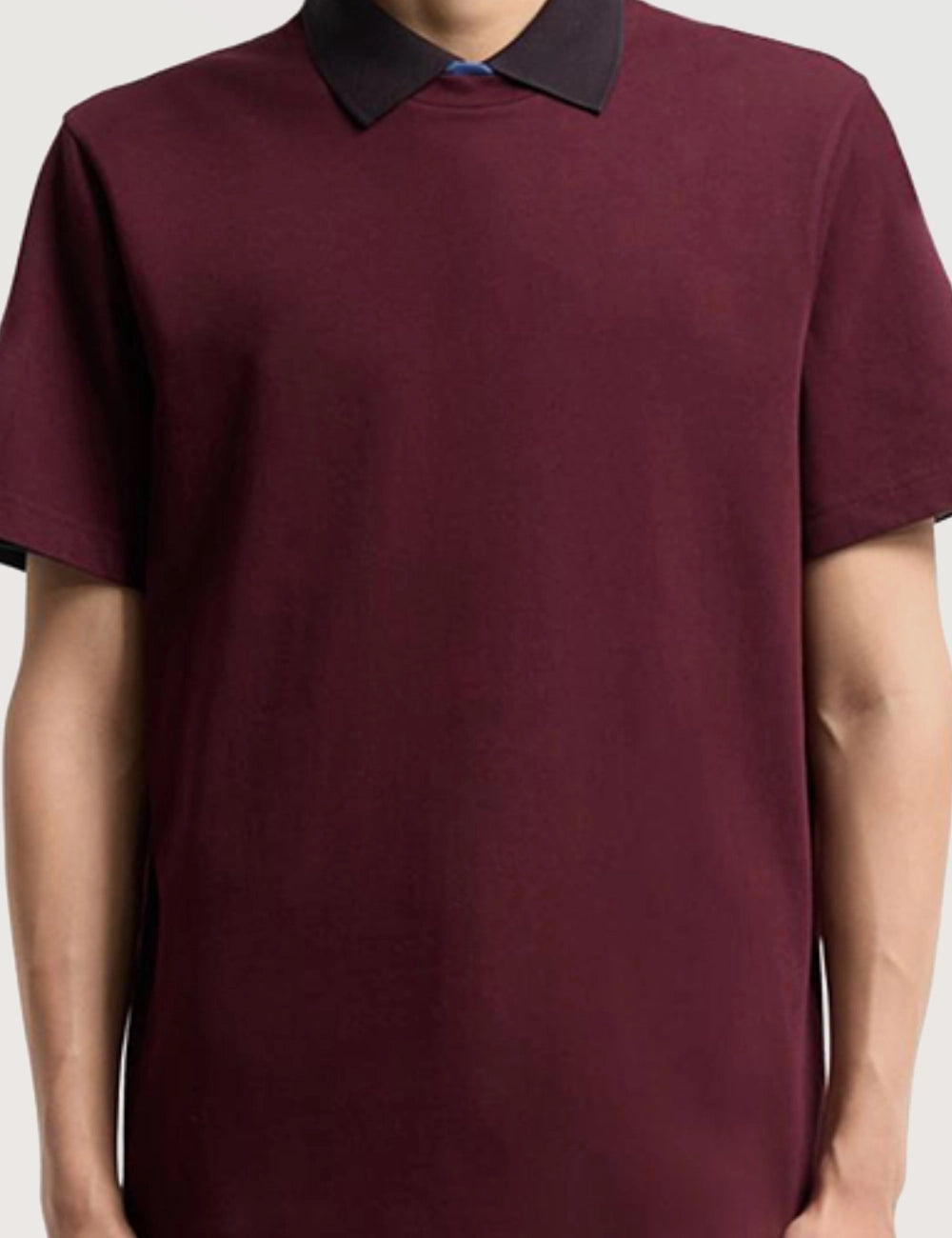 Contrast Collar Crew Tee