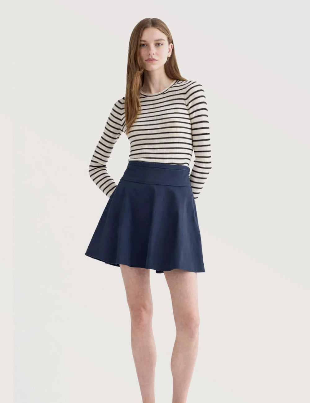 High-waist Flared Skirt