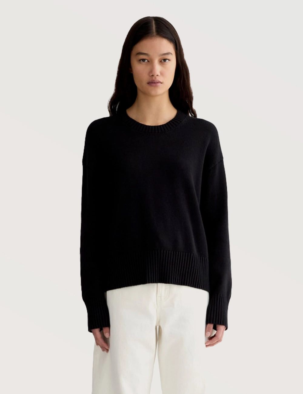Soft Ribbed Crew Sweater