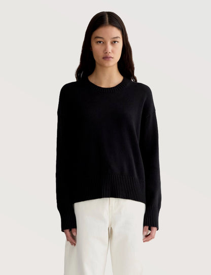 Soft Ribbed Crew Sweater
