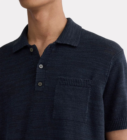 Textured polo collar t-shirt