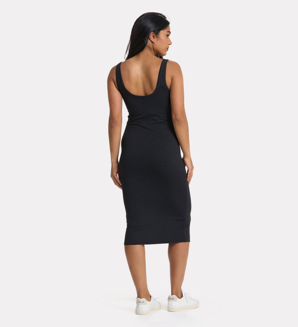 Women's solid midi dress
