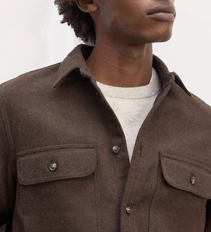 Shirt jacket with epaulettes