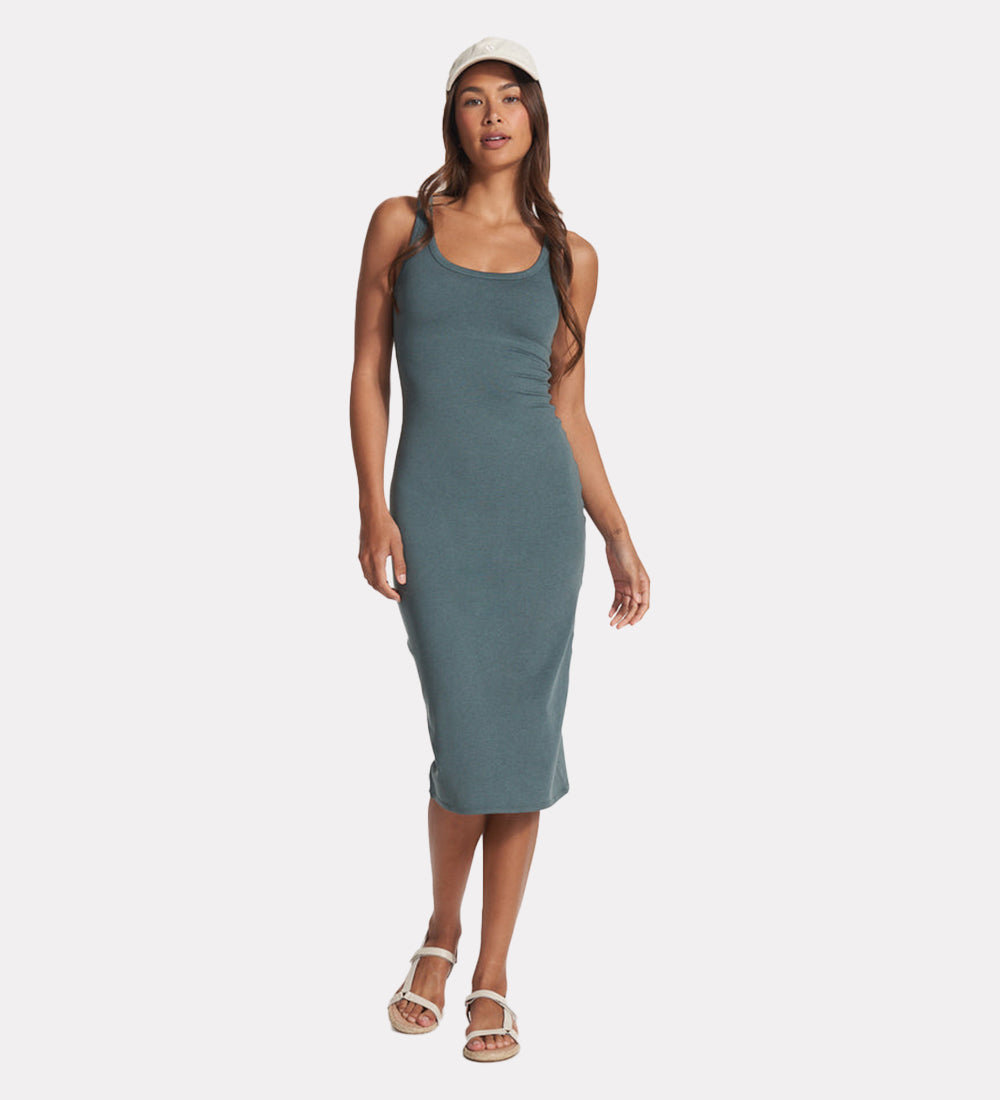 Women's solid midi dress