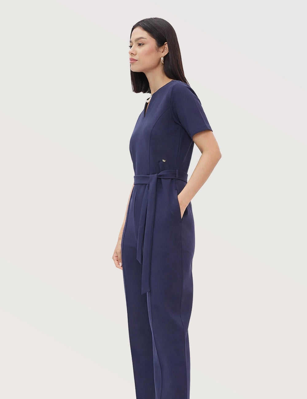 Structured Belted Jumpsuit