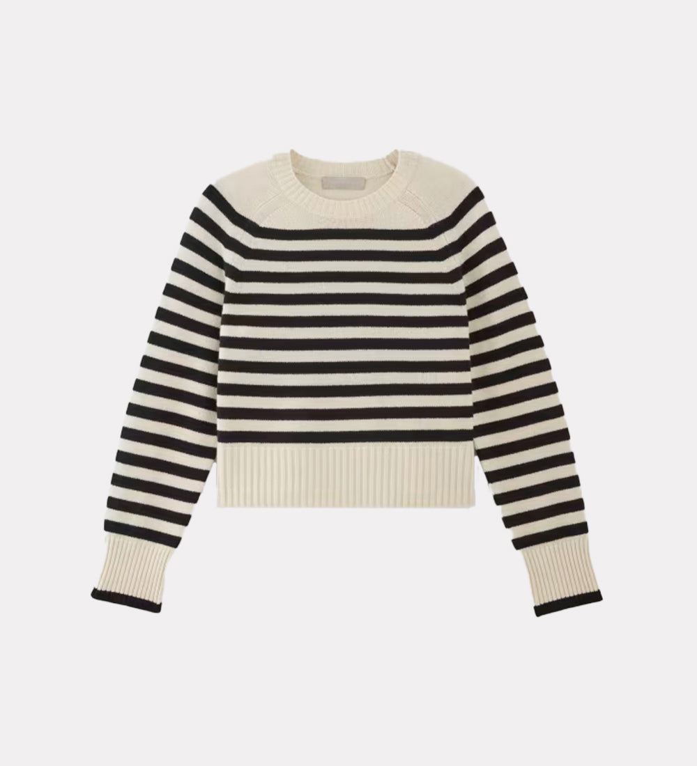 Textured pullover with drop sleeves