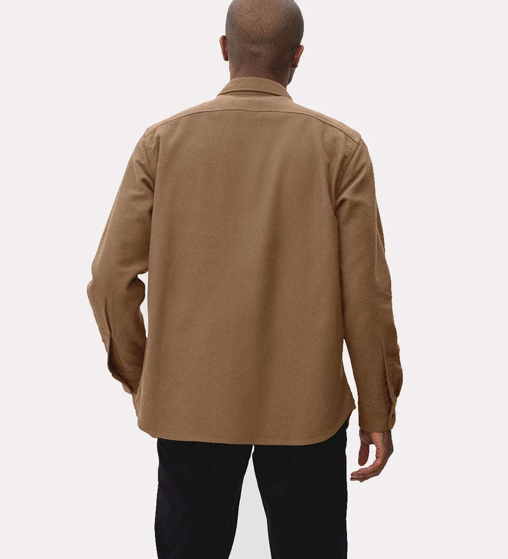 Shirt jacket with epaulettes