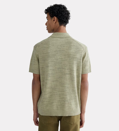 Textured polo collar t-shirt