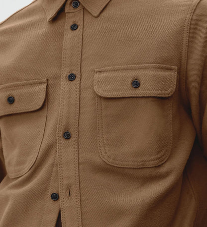 Shirt jacket with epaulettes