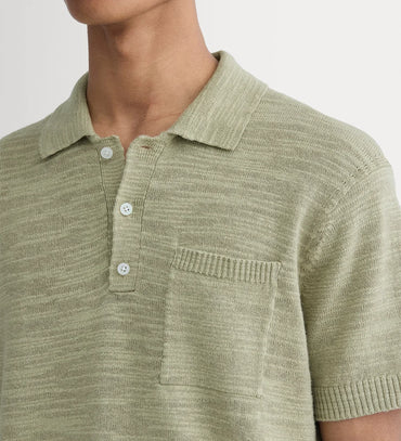 Textured Polo Collar T-shirt