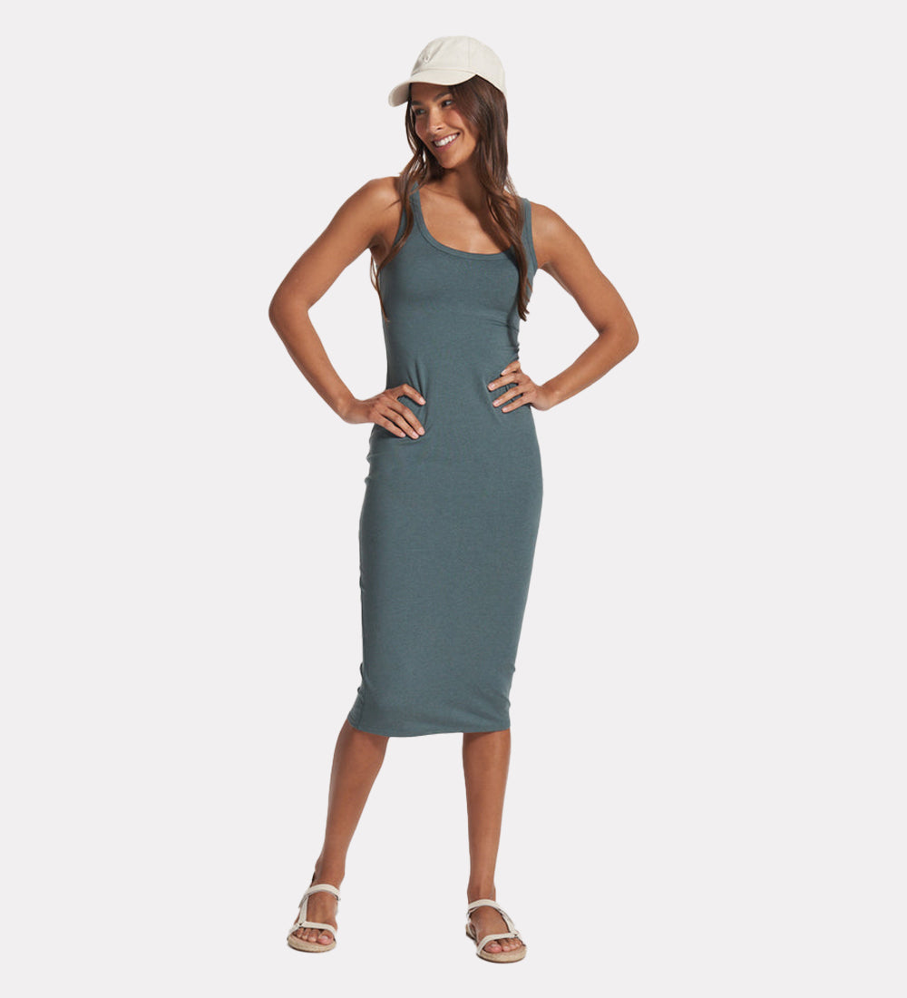 Women's solid midi dress